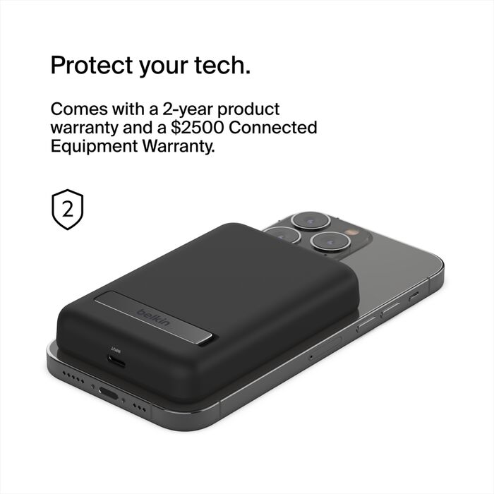 Belkin BOOSTCHARGE Magnetic Wireless Power Bank with kick stand 5,000mAh - Black - iSTYLE BG