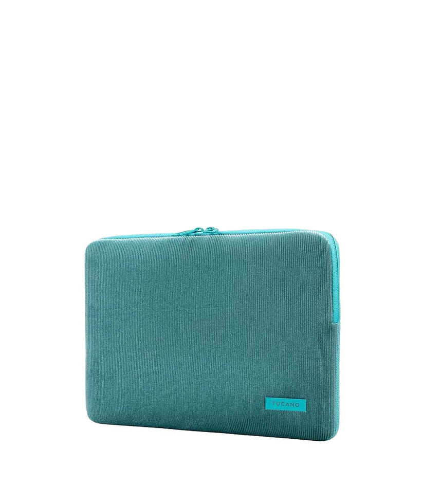 Tucano Velluto 13inch Case Stretchy neoprene & corduroy cover MacBook Pro/Air 13inch & Laptop 12inch - Petrol Blue - iSTYLE BG