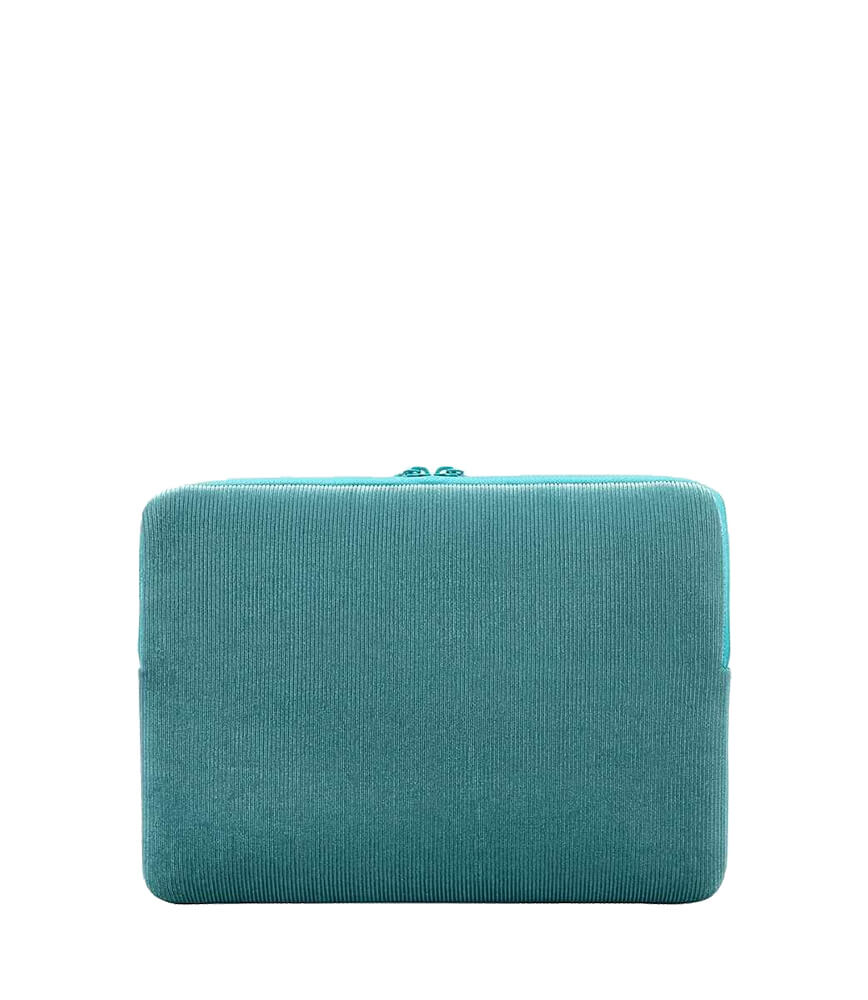Tucano Velluto 13inch Case Stretchy neoprene & corduroy cover MacBook Pro/Air 13inch & Laptop 12inch - Petrol Blue - iSTYLE BG