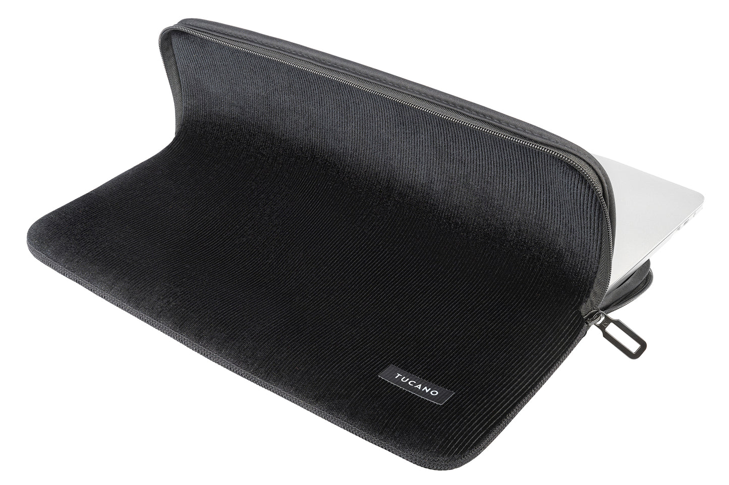 Tucano Velluto 16inch Case Stretchy neoprene & corduroy cover MacBook Pro 16inch - Black - iSTYLE BG