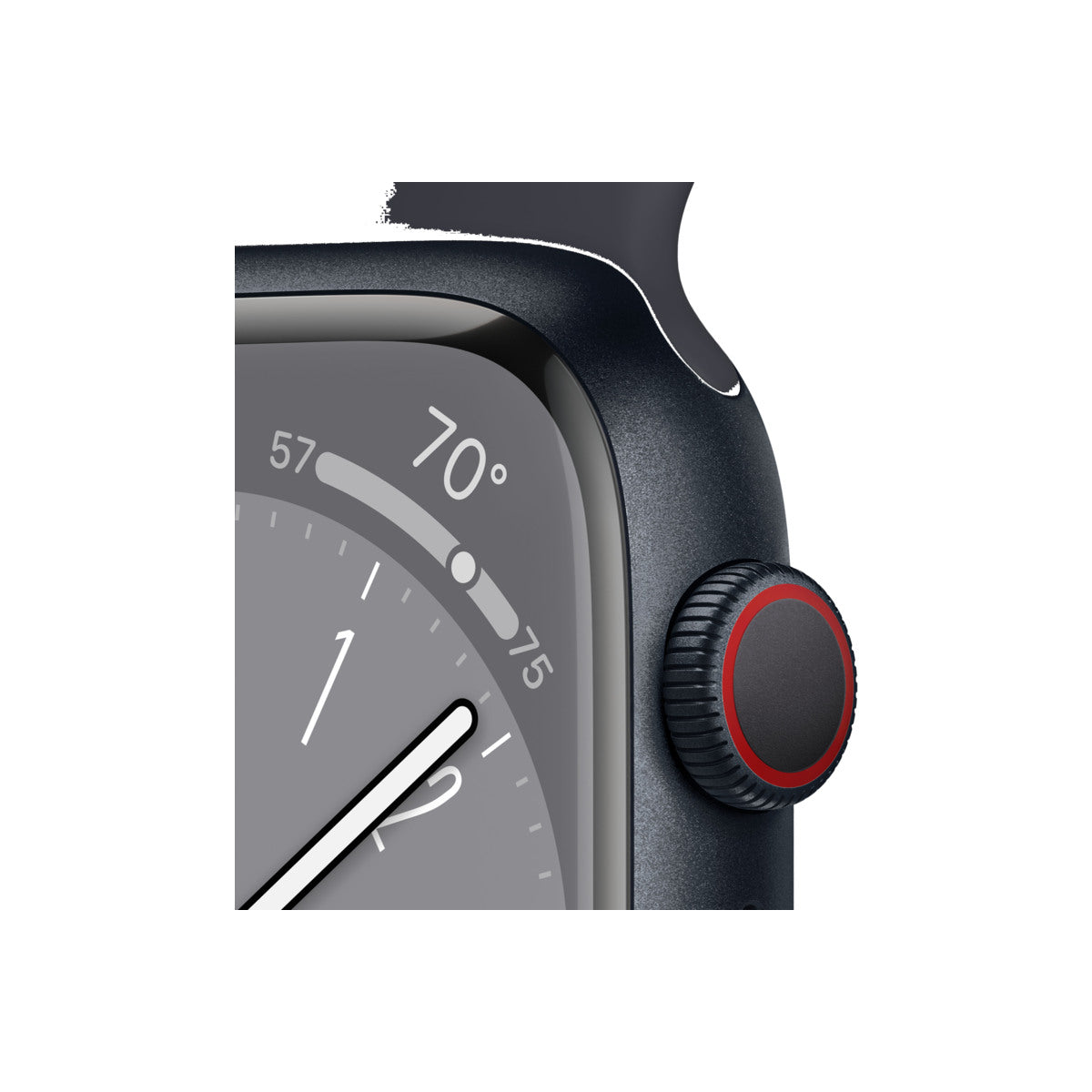 Apple Watch Series 8 GPS + Cellular 41mm Graphite Stainless Steel Case with Midnight Sport Band - Regular - iSTYLE BG