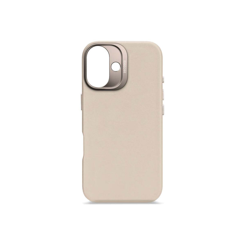 Кейс от Decoded - Backcover от еко кожа за iPhone 16 бежов - iSTYLE BG
