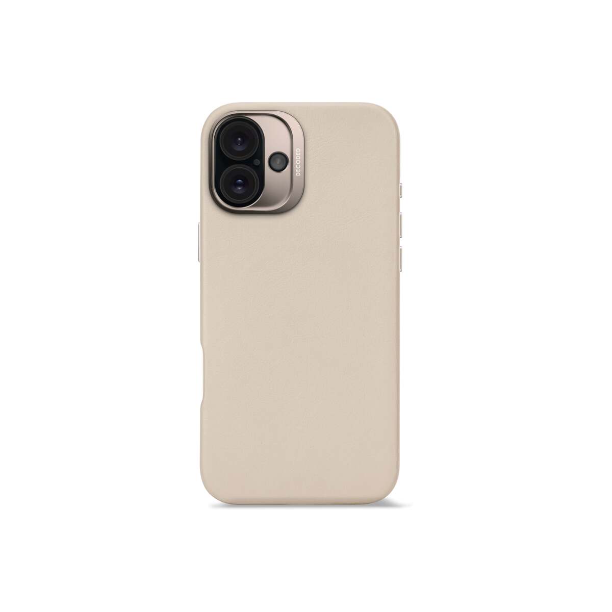 Кейс от Decoded - Backcover от еко кожа за iPhone 16 Plus бежов - iSTYLE BG