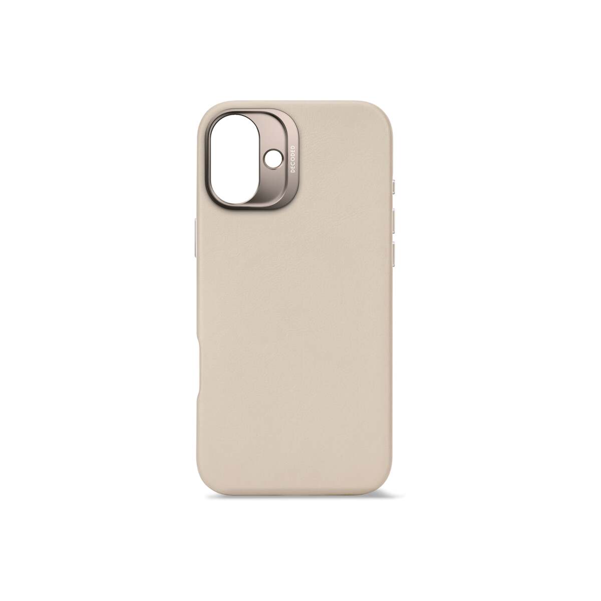 Кейс от Decoded - Backcover от еко кожа за iPhone 16 Plus бежов - iSTYLE BG