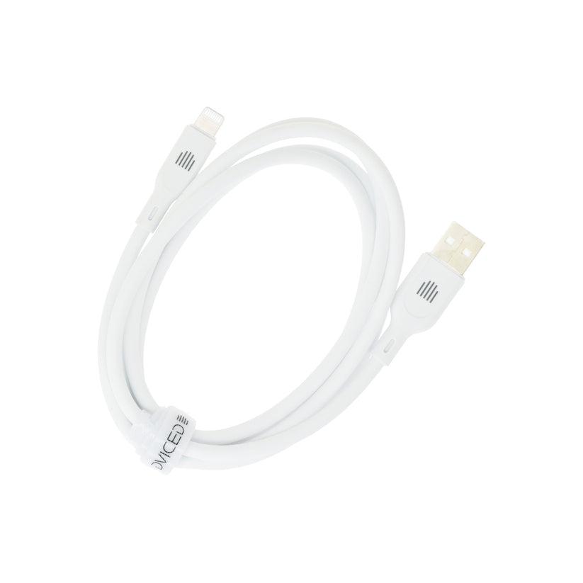 Dviced Cable USB-A to Lightning silicone 1,25m - White - iSTYLE BG