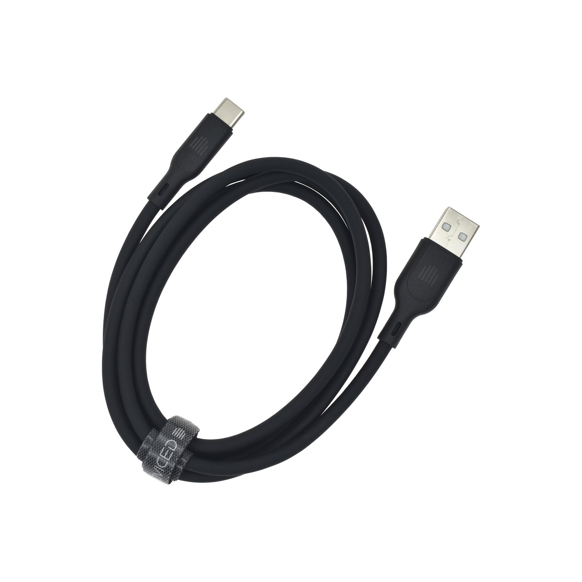 Dviced Cable USB-A to USB-C silicone 1,25m - Black - iSTYLE BG