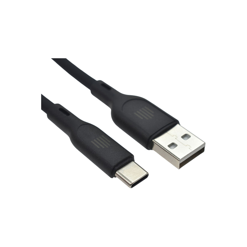 Dviced Cable USB-A to USB-C silicone 1,25m - Black - iSTYLE BG