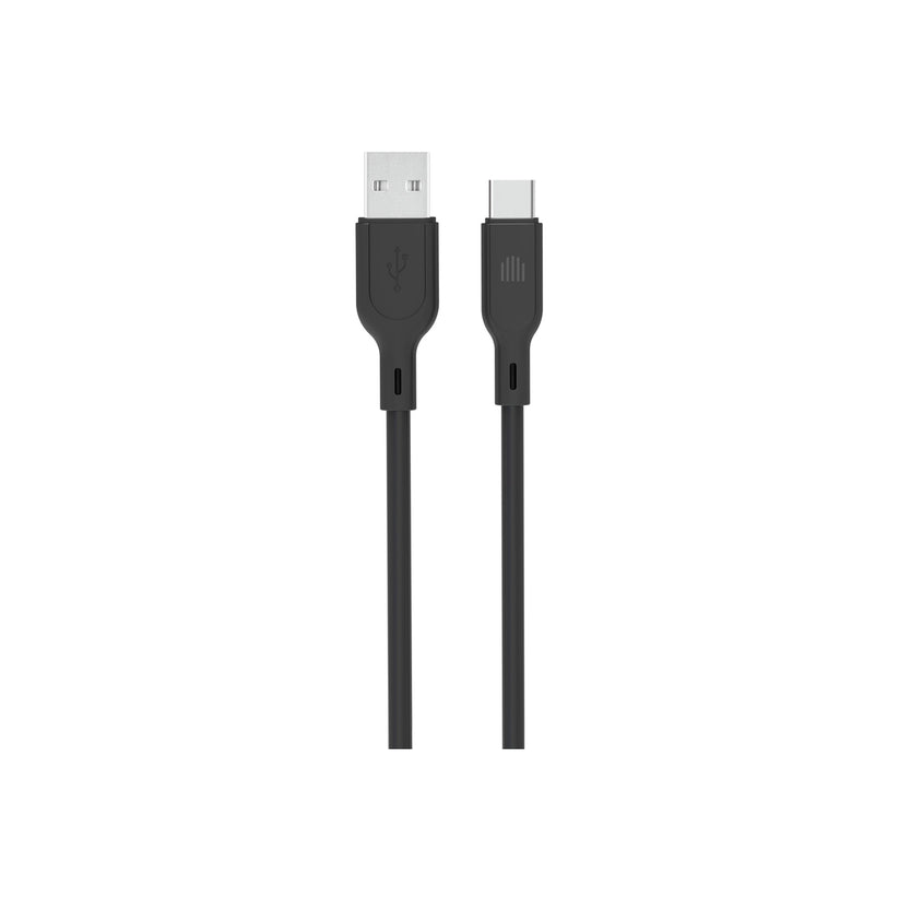Dviced Cable USB-A to USB-C silicone 1,25m - Black - iSTYLE BG