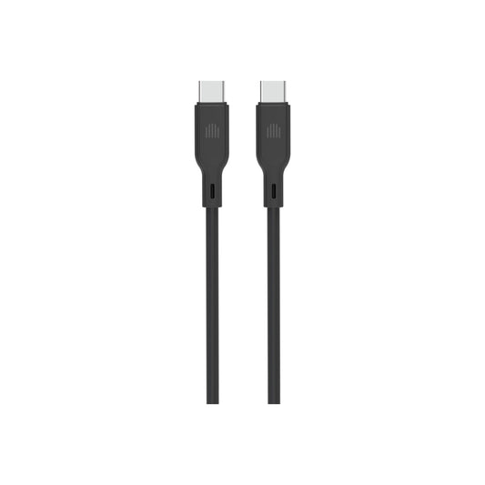 Dviced Cable USB-C to USB-C silicone 1,25m - Black - iSTYLE BG