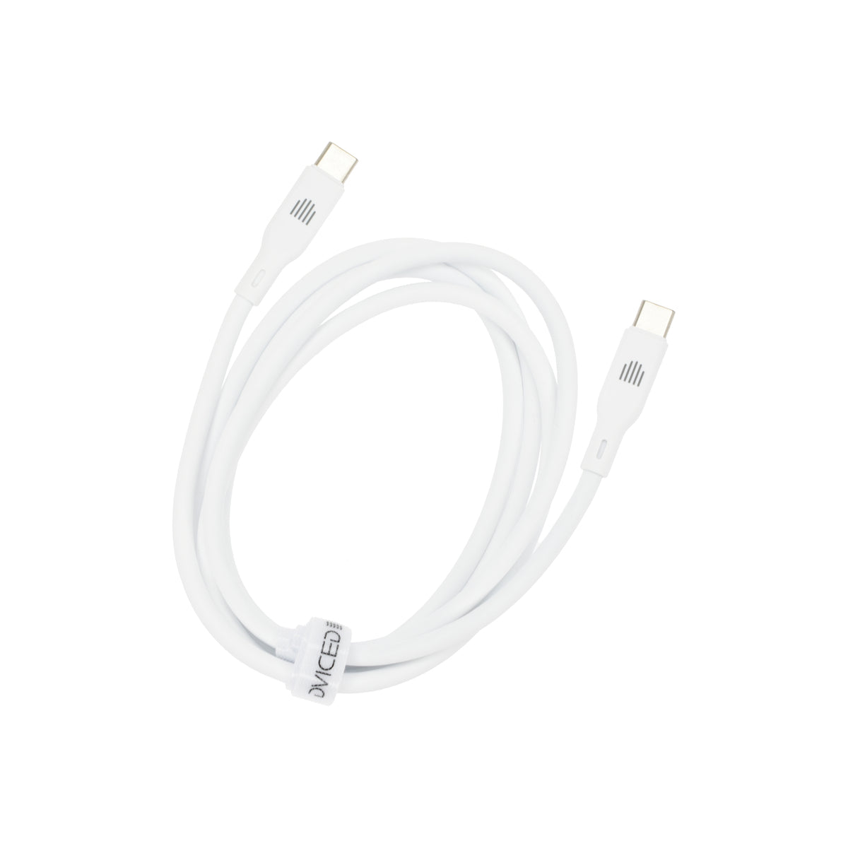 Dviced Cable USB-C to USB-C silicone 1,25m - White - iSTYLE BG