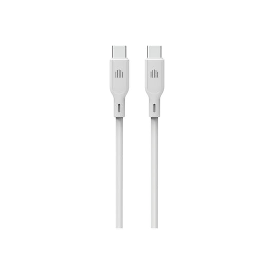 Dviced Cable USB-C to USB-C silicone 1,25m - White - iSTYLE BG