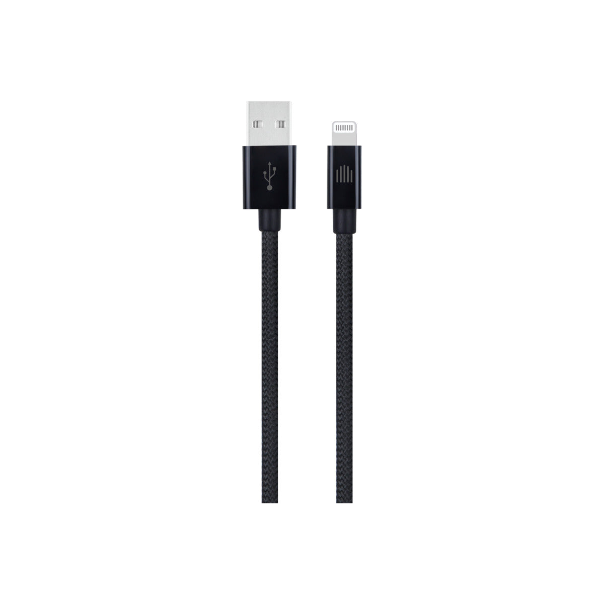 Dviced Cable USB-A to Lightning Nylon Textile 0,25m - Black - iSTYLE BG