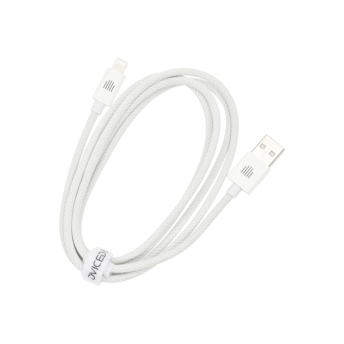 Dviced Cable USB-A to Lightning Nylon Textile 1,25m - White - iSTYLE BG