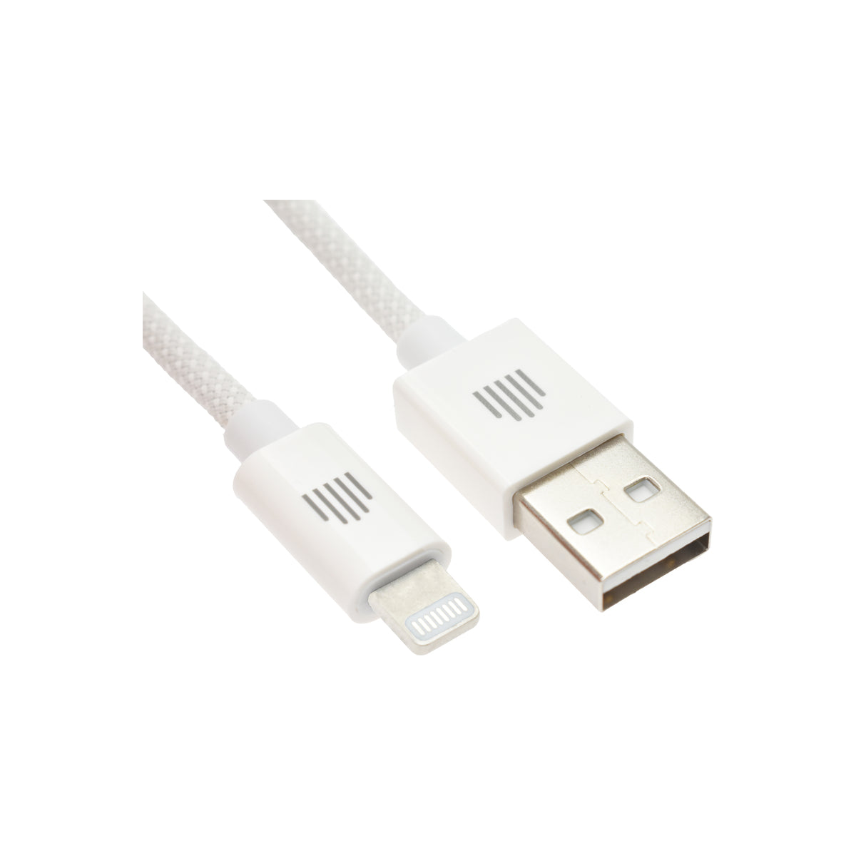Dviced Cable USB-A to Lightning Nylon Textile 1,25m - White - iSTYLE BG