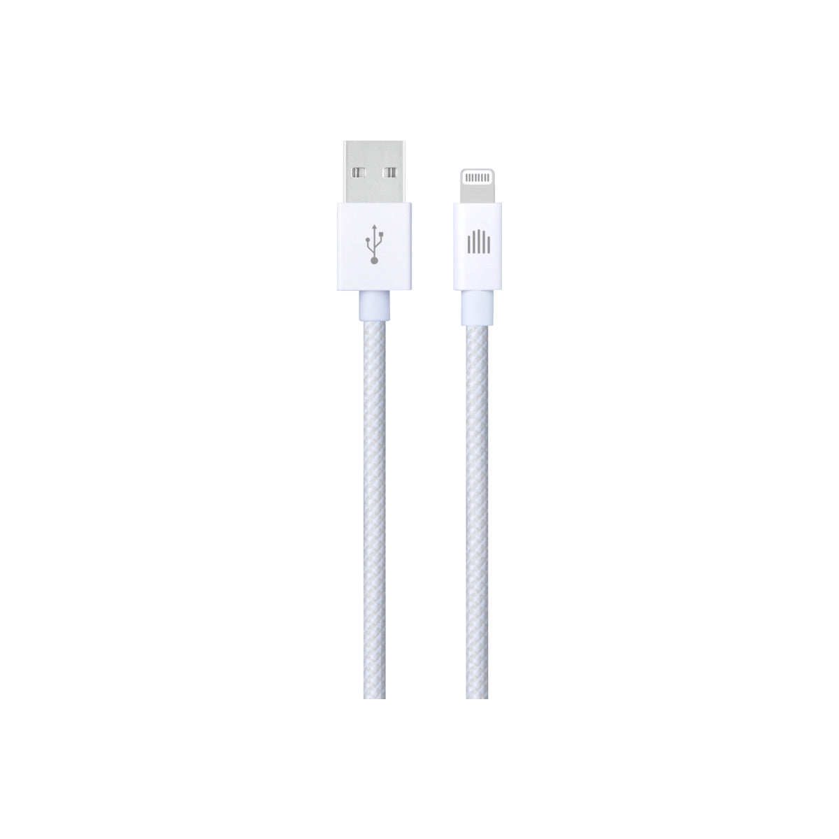 Dviced Cable USB-A to Lightning Nylon Textile 1,25m - White - iSTYLE BG