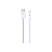 Dviced Cable USB-A to Lightning Nylon Textile 1,25m - White - iSTYLE BG