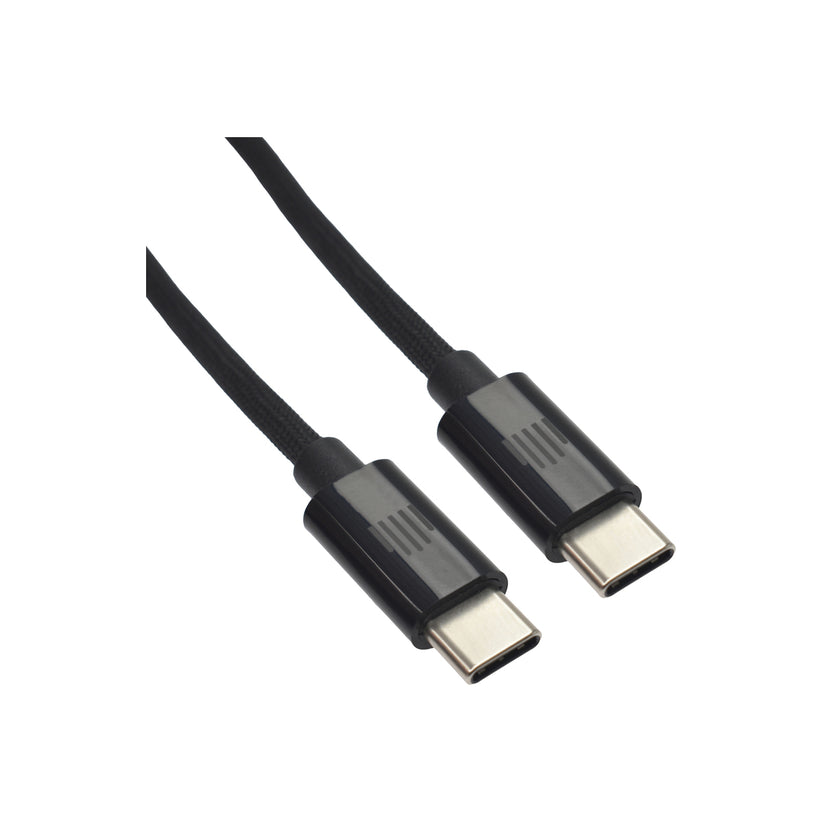 Dviced Cable USB-C to USB-C Nylon Textile 0,25m - Black - iSTYLE BG