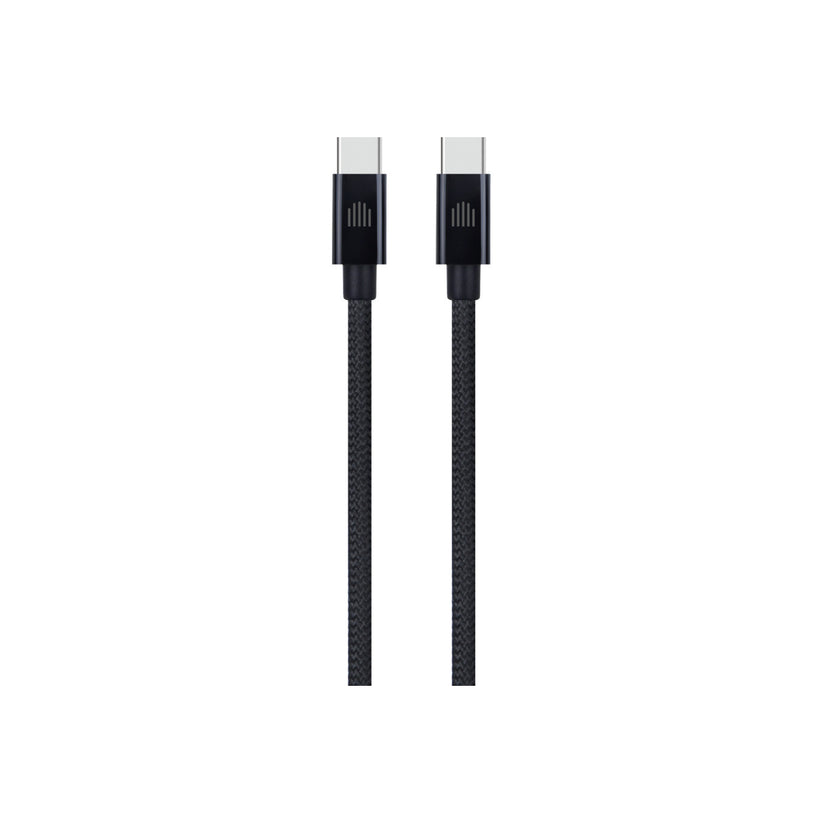 Dviced Cable USB-C to USB-C Nylon Textile 0,25m - Black - iSTYLE BG