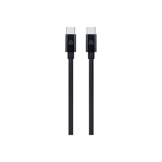 Dviced Cable USB-C to USB-C Nylon Textile 0,25m - Black - iSTYLE BG