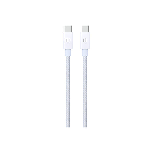 Dviced Cable USB-C to USB-C Nylon Textile 1,25m - White - iSTYLE BG
