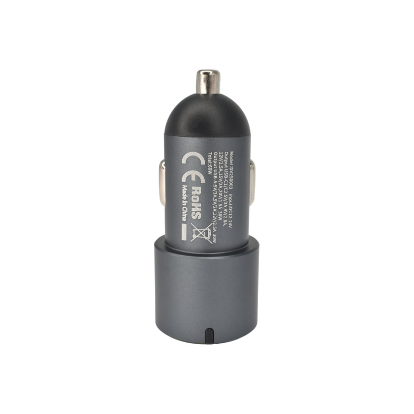 Зарядно за кола 60W 2C1A сиво от Dviced - iSTYLE BG