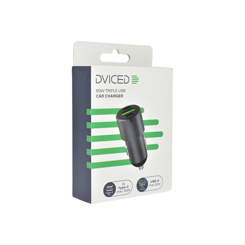 Зарядно за кола 60W 2C1A сиво от Dviced - iSTYLE BG