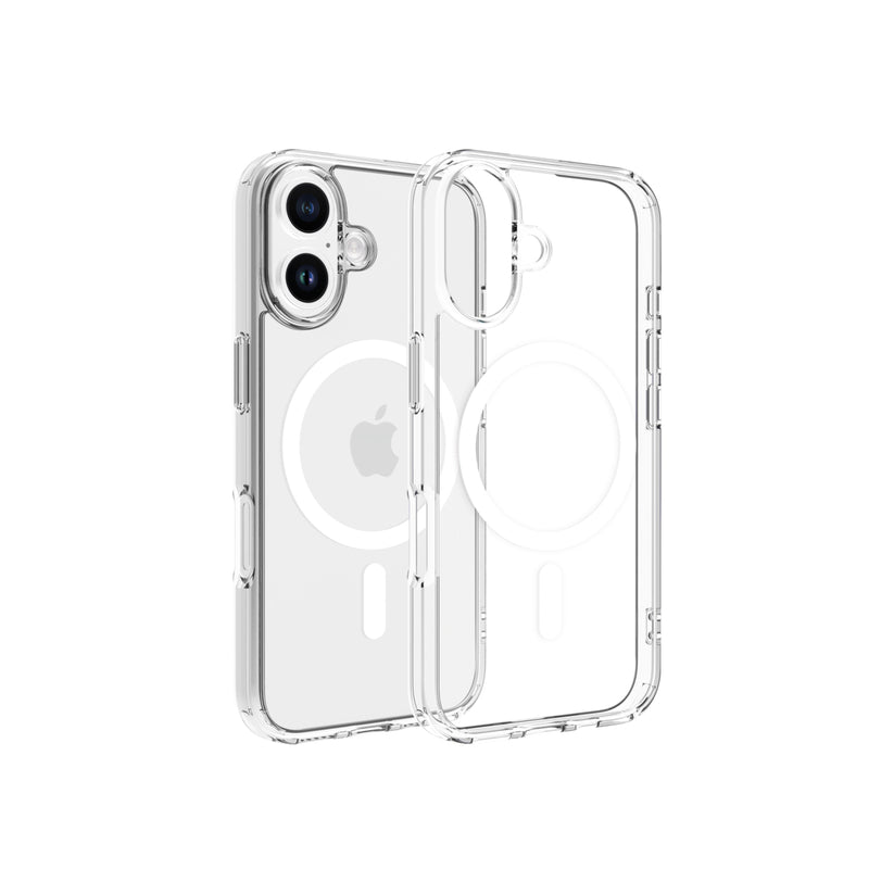 Magsafe калъф от Dviced за iPhone 16 прозрачен, бял - iSTYLE BG