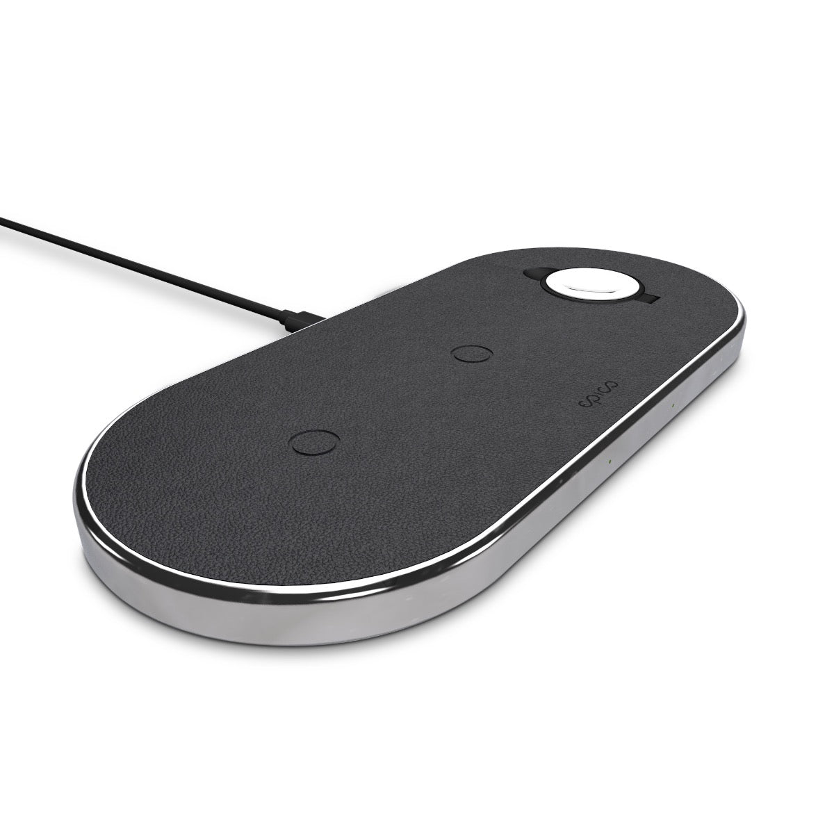EPICO Wireless Charging Base 3in1 black leather space grey base - iSTYLE BG