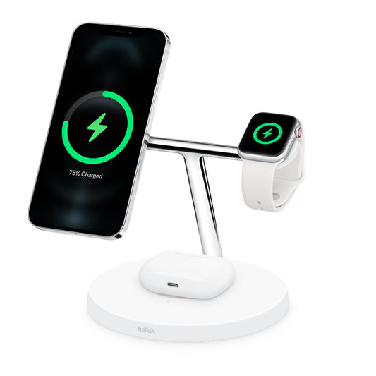 BELKIN BOOSTCHARGE PRO MagSafe 3v1 Qi, white - iSTYLE BG