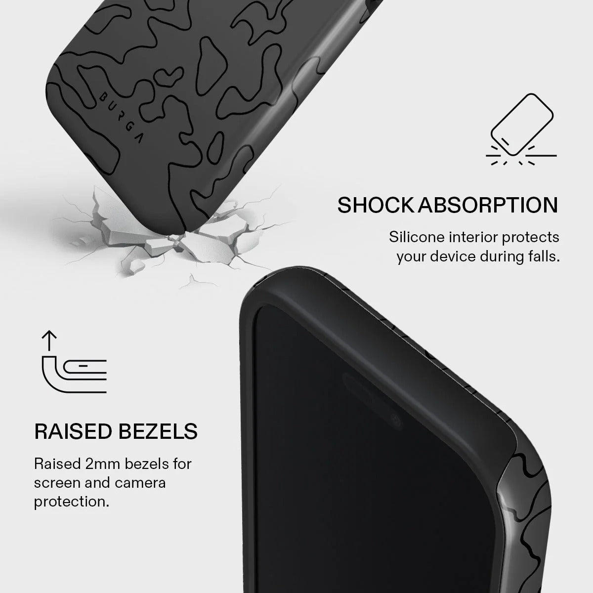 BURGA Black Rock Tough Magsafe Case For iPhone 17 Pro Max
