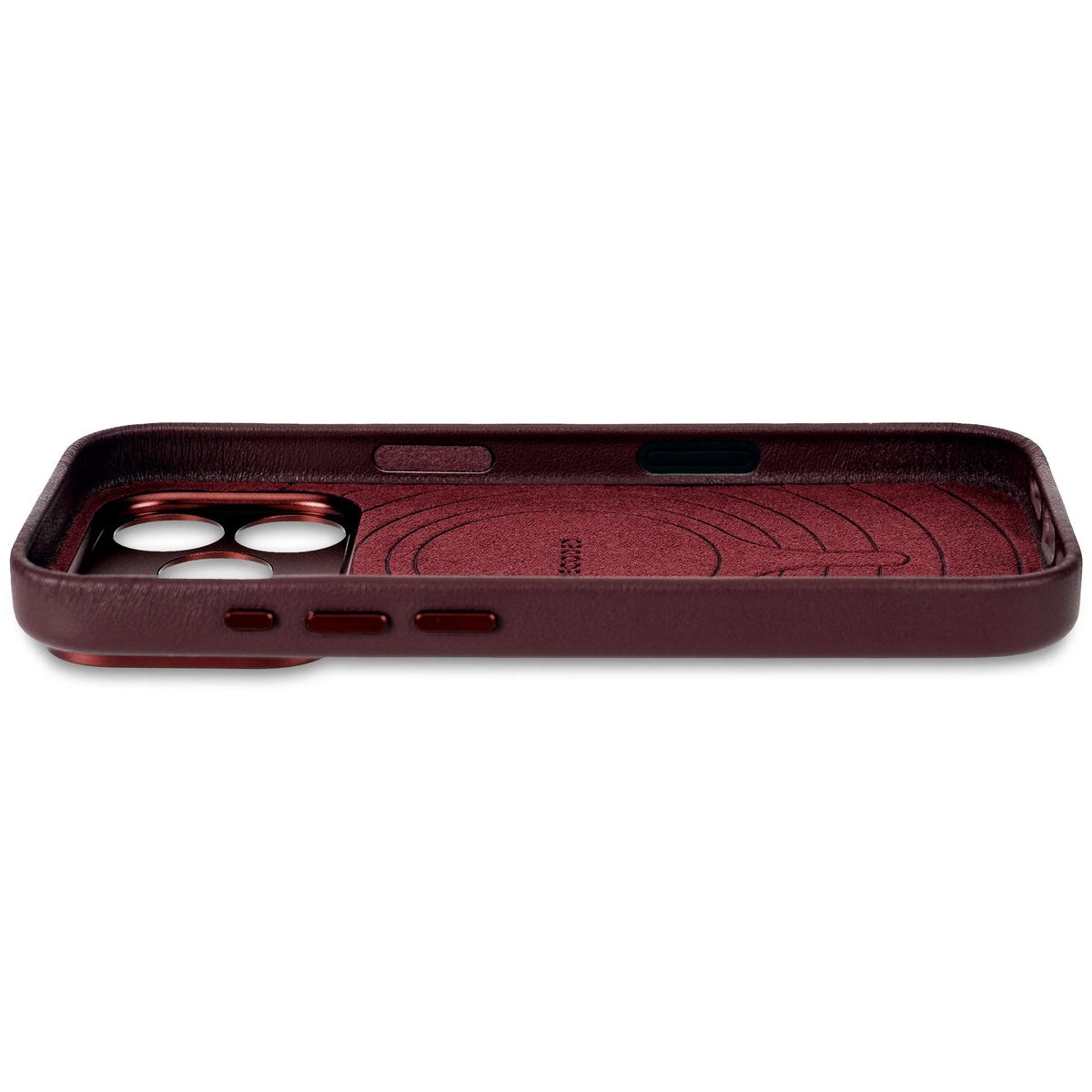 DECODED LEATHER BACKCOVER FOR IPHONE 17 PRO  - Burgundy