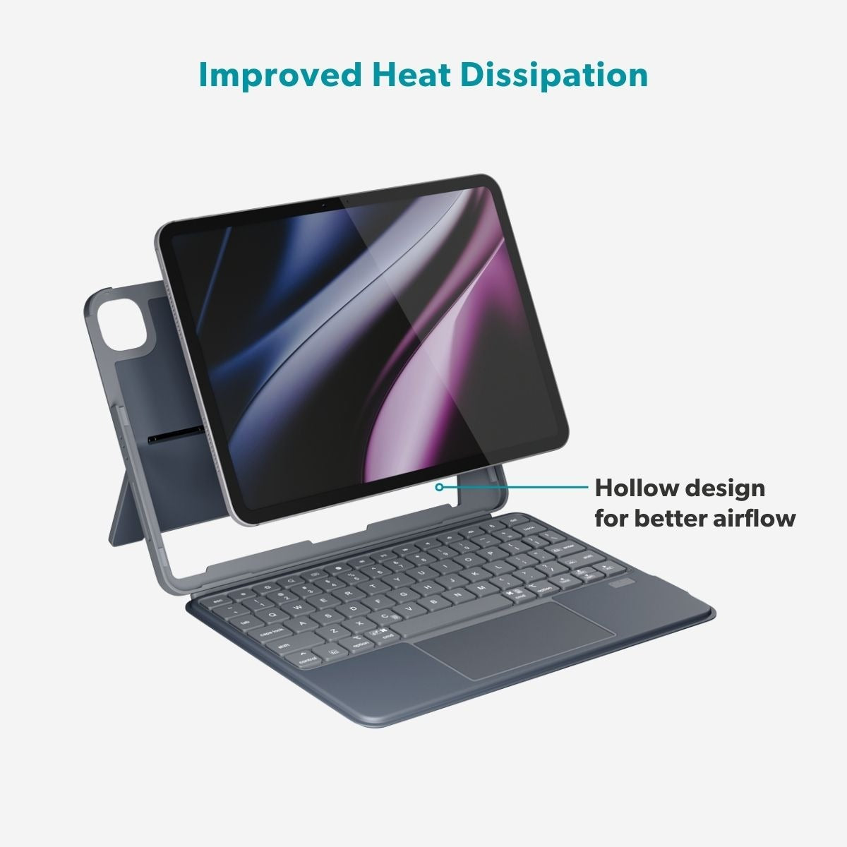 Клавиатура с тракпад за iPad А16 от Epico - EK30 - US - grey