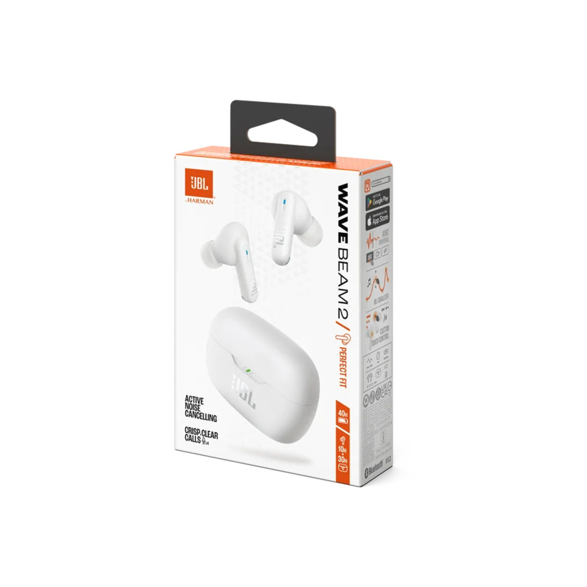 Слушалки от JBL - Wave Beam 2 - бели