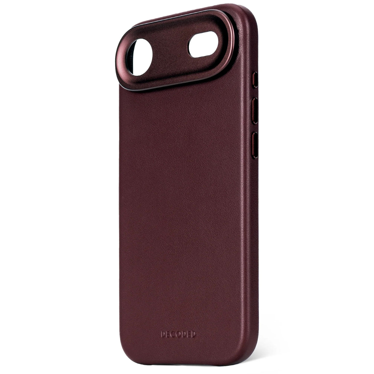 DECODED LEATHER BACKCOVER FOR IPHONE AIR - Burgundy