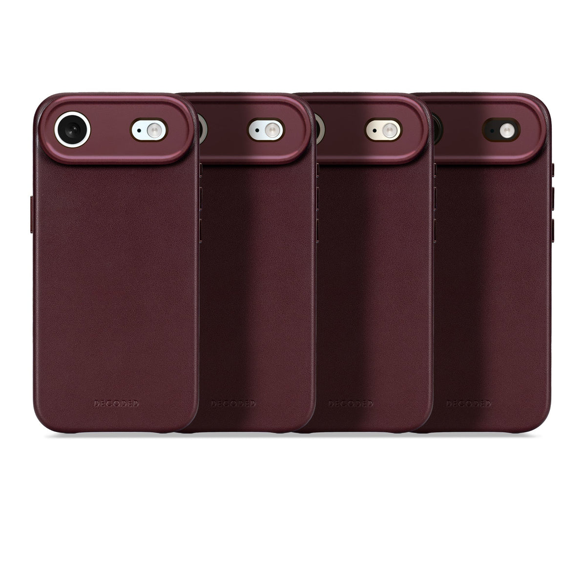 DECODED LEATHER BACKCOVER FOR IPHONE AIR - Burgundy