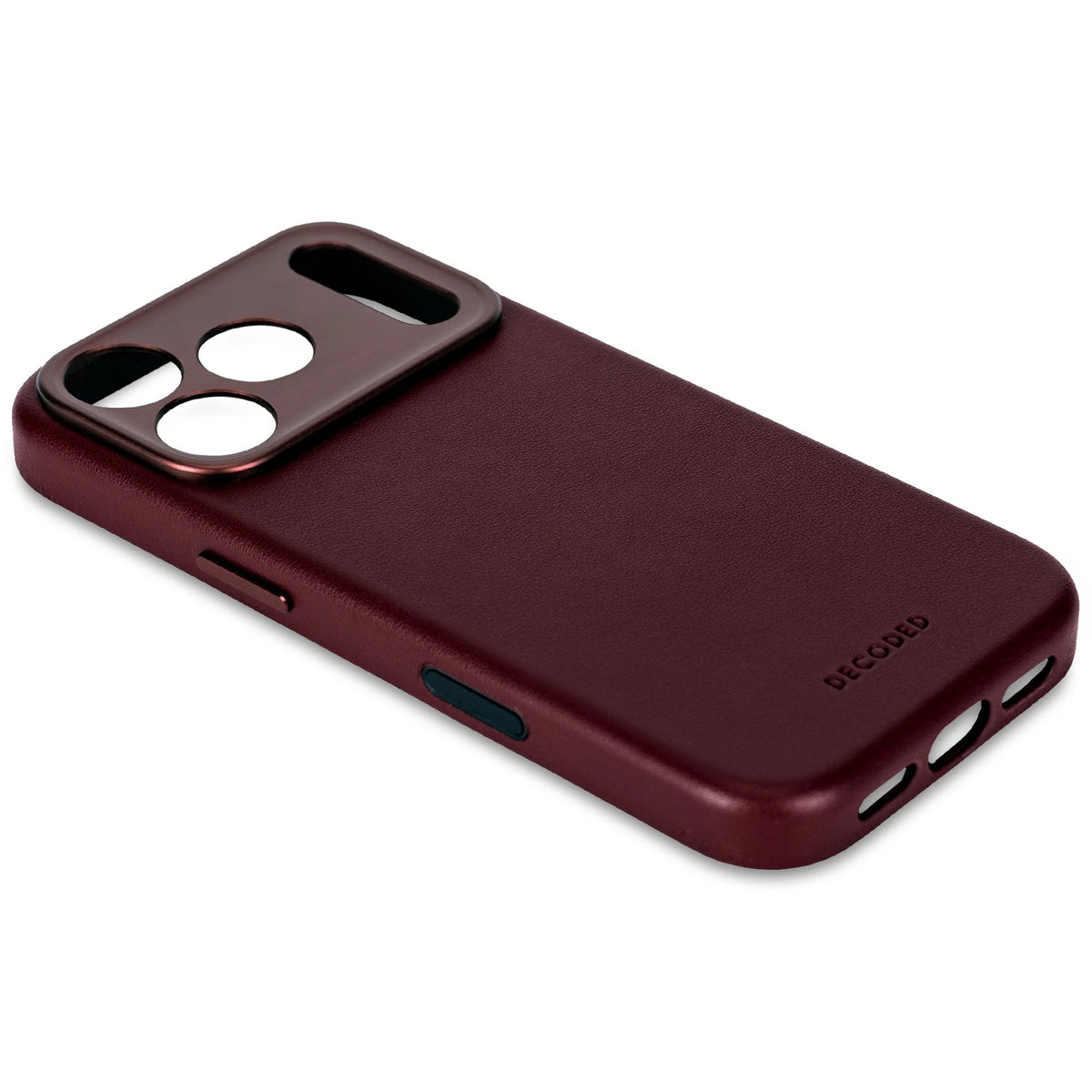 DECODED LEATHER BACKCOVER FOR IPHONE 17 PRO  - Burgundy