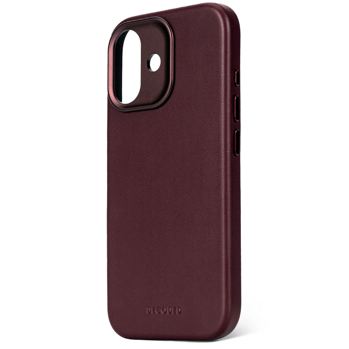 DECODED LEATHER BACKCOVER FOR IPHONE 17 - Burgundy