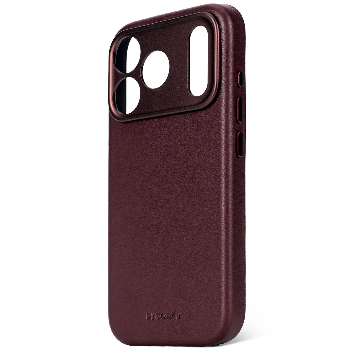 DECODED LEATHER BACKCOVER FOR IPHONE 17 PRO  - Burgundy