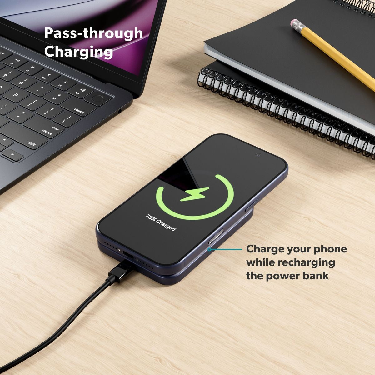 Epico UltraPack Qi2 Slim 5000mAh Alu Mag+ Wireless Power Bank EM51 - deep blue
