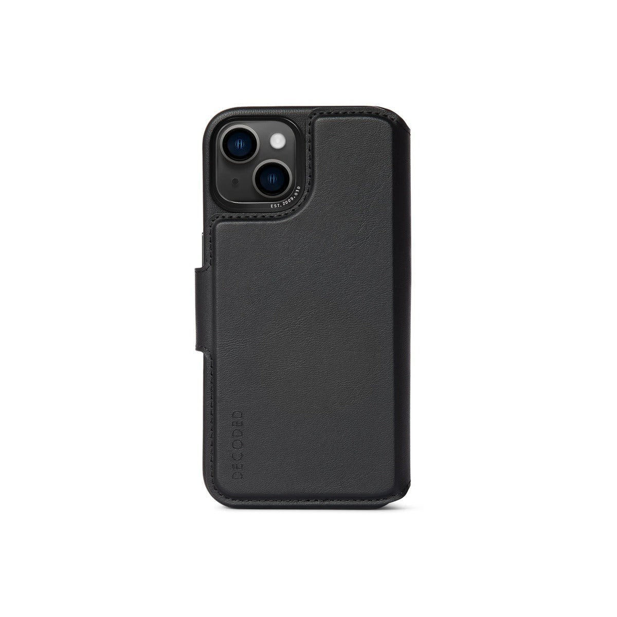 Decoded Leather Detachable Wallet Black Case for iPhone 14