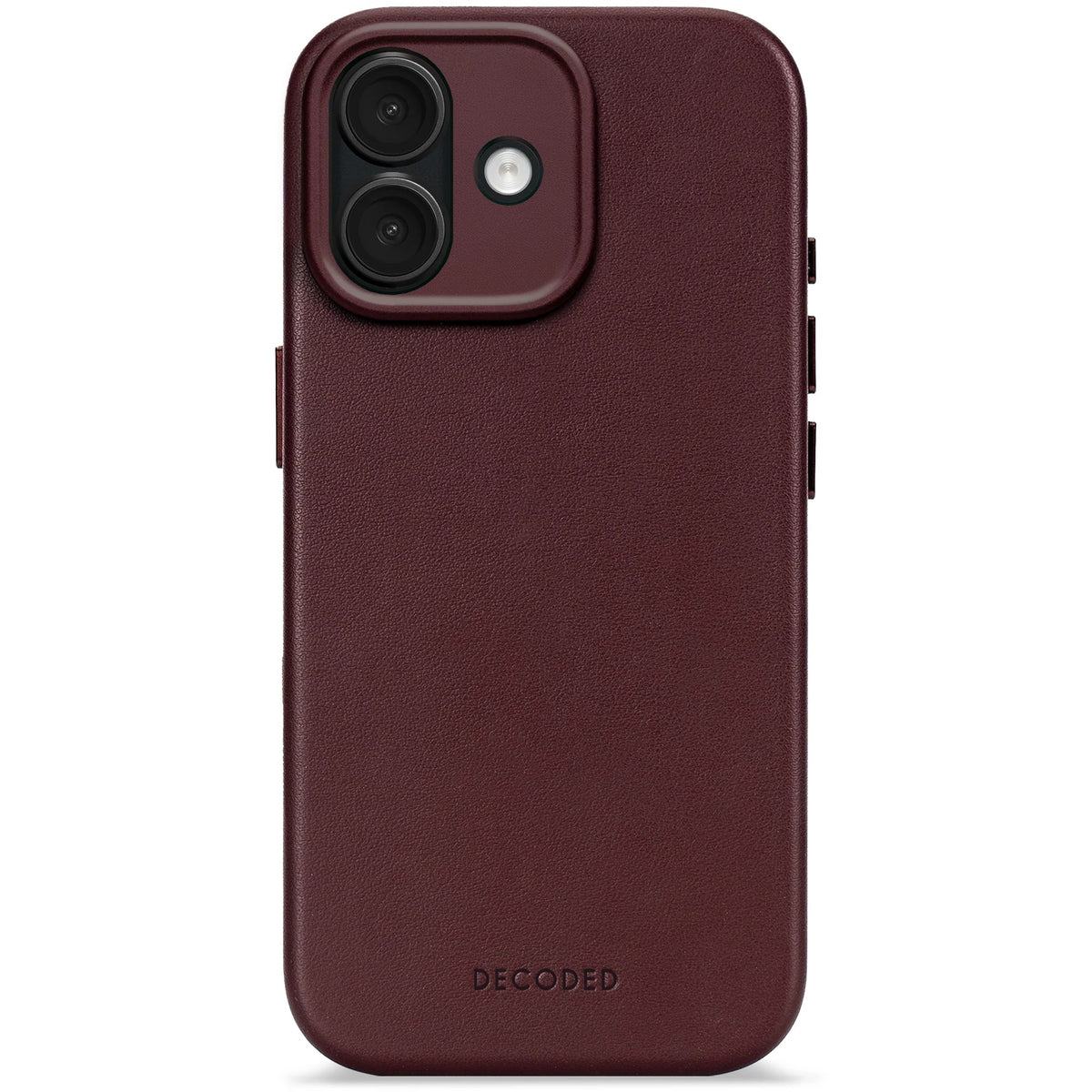 DECODED LEATHER BACKCOVER FOR IPHONE 17 - Burgundy