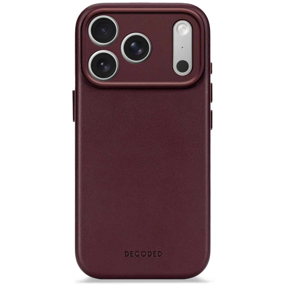 DECODED LEATHER BACKCOVER FOR IPHONE 17 PRO  - Burgundy