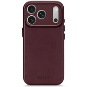 DECODED LEATHER BACKCOVER FOR IPHONE 17 PRO  - Burgundy