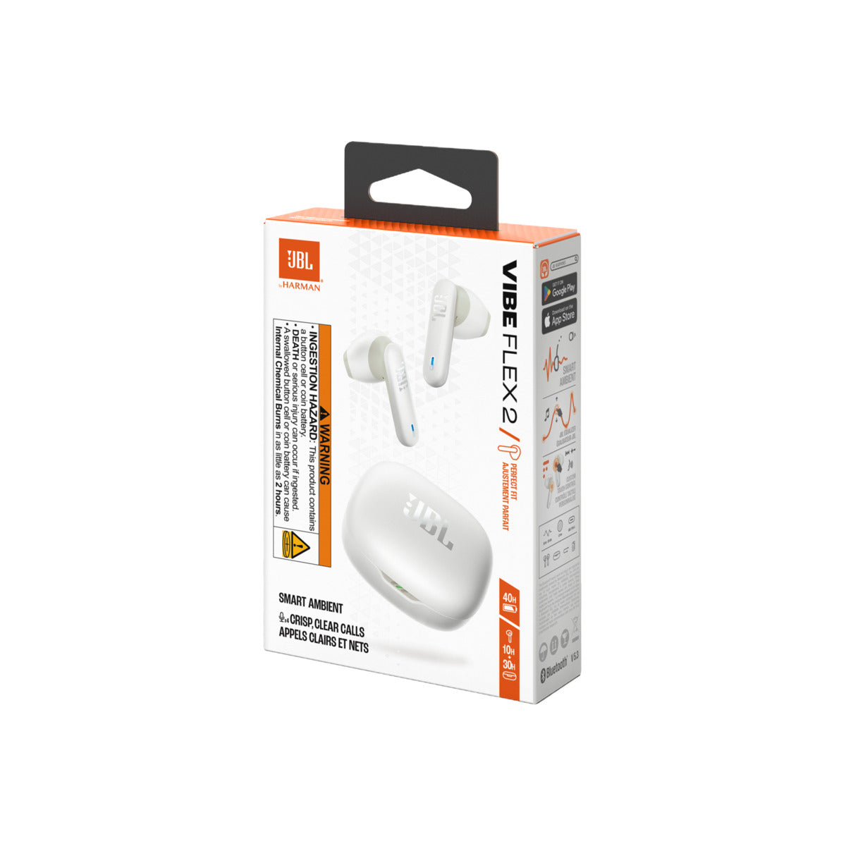 Слушалки от JBL - Vibe Flex 2 - бели