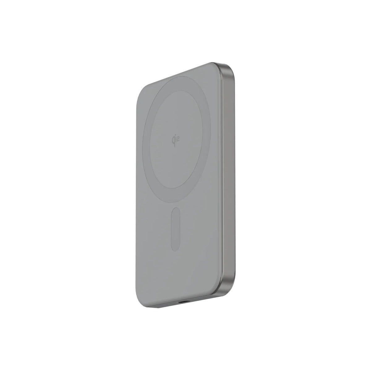 DECODED Ultra Slim Qi2 Powerbank 5000MaH Titanium Silver