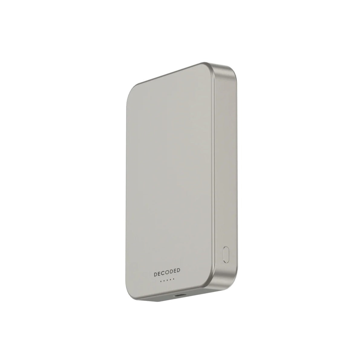 DECODED Ultra Slim Qi2 Powerbank 10.000MaH Titanium Silver