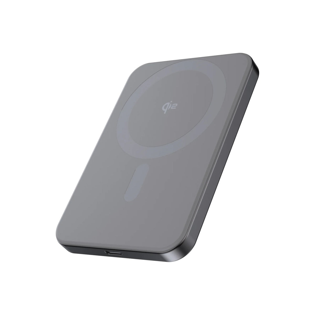 DECODED Ultra Slim Qi2 Powerbank 5000MaH Titanium Silver