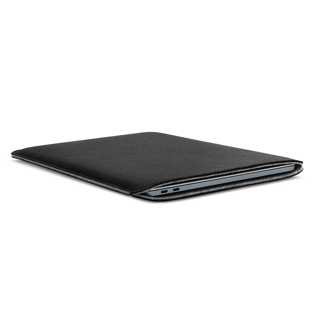 Woolnut Leather Sleeve for 13-inch MacBook Pro & Air - Black