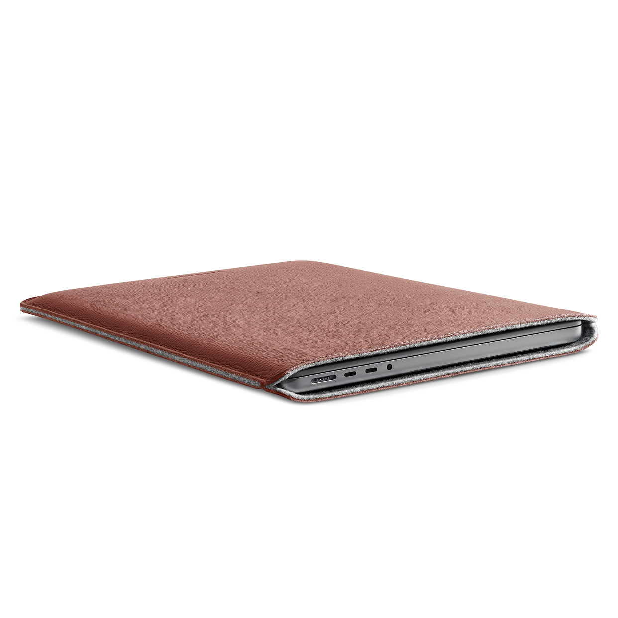 Woolnut Leather Sleeve for 14-inch MacBook Pro - Cognac