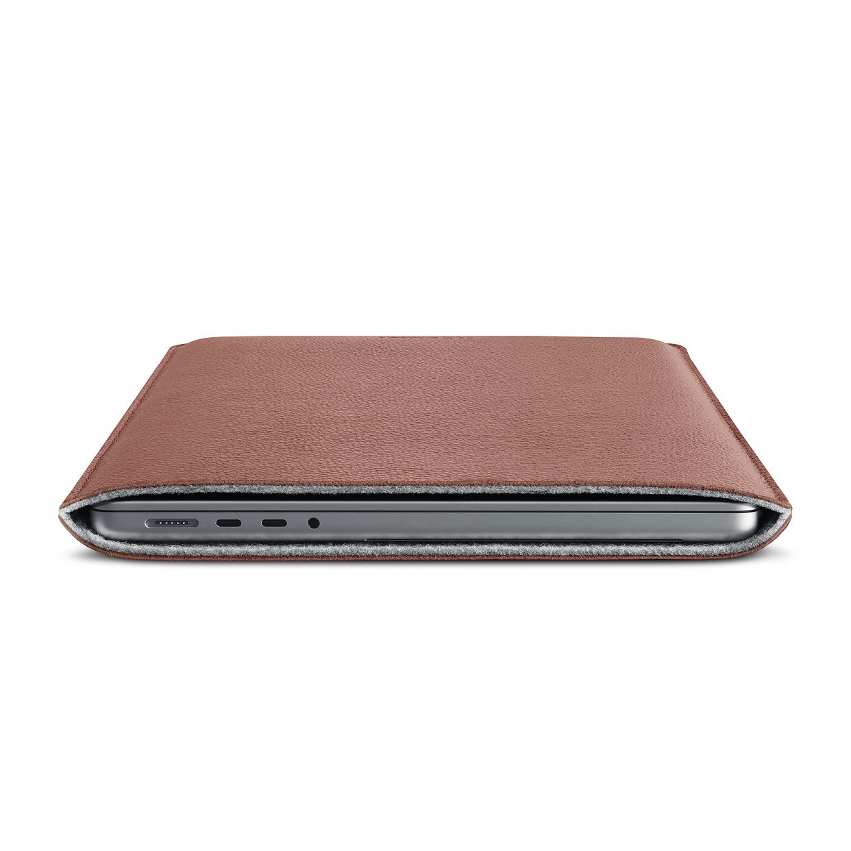 Woolnut Leather Sleeve for 14-inch MacBook Pro - Cognac